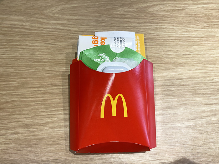 マクドナルドの空箱の写真