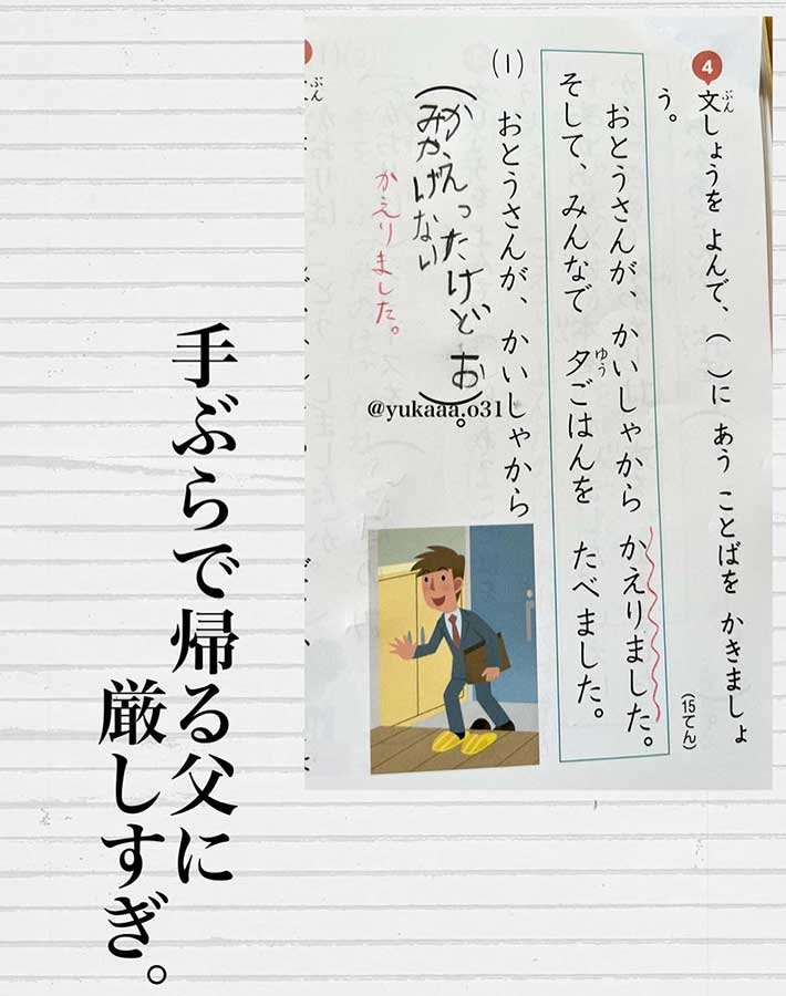 テストの答案用紙