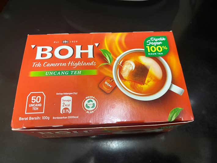 マレーシア『BOH』ブランドの紅茶（撮影：grape編集部）