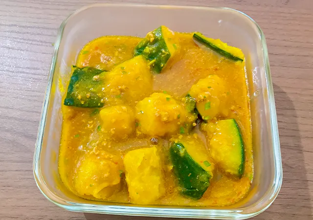 麻婆カボチャ（撮影：grape編集部）