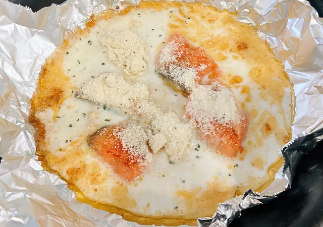 鮭とポタージュスープ（撮影：grape編集部）