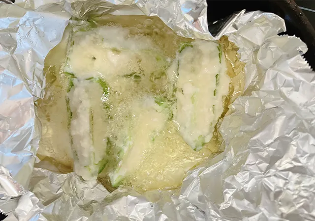 豆腐で作るピーマン天ぷら（撮影：grape編集部）