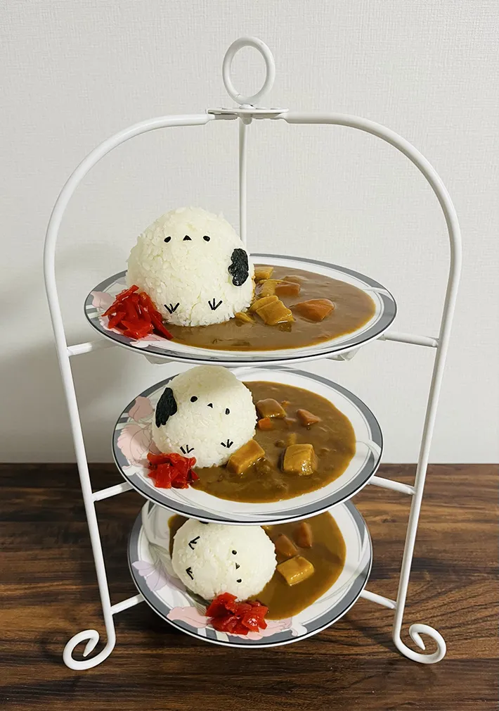 シマエナガのアフタヌーンティー写真